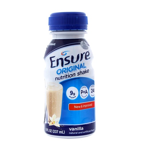 Lốc 6 chai sữa bột pha sẵn Ensure Original vani 237ml