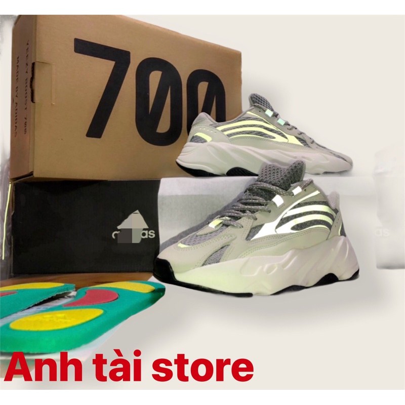 (⚡️Tặng ful bok⚡️ tất ⚡️Quà ⚡️Zep một môt⚡️) Giày sneakers nam nữ 700 trắng phản quang.Đế bot êm chân tăng chiều cao G23