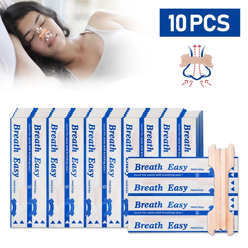 Bộ 10 Miếng Dán Mũi Thoáng Khí Chống Ngáy Chất Lượng Cao