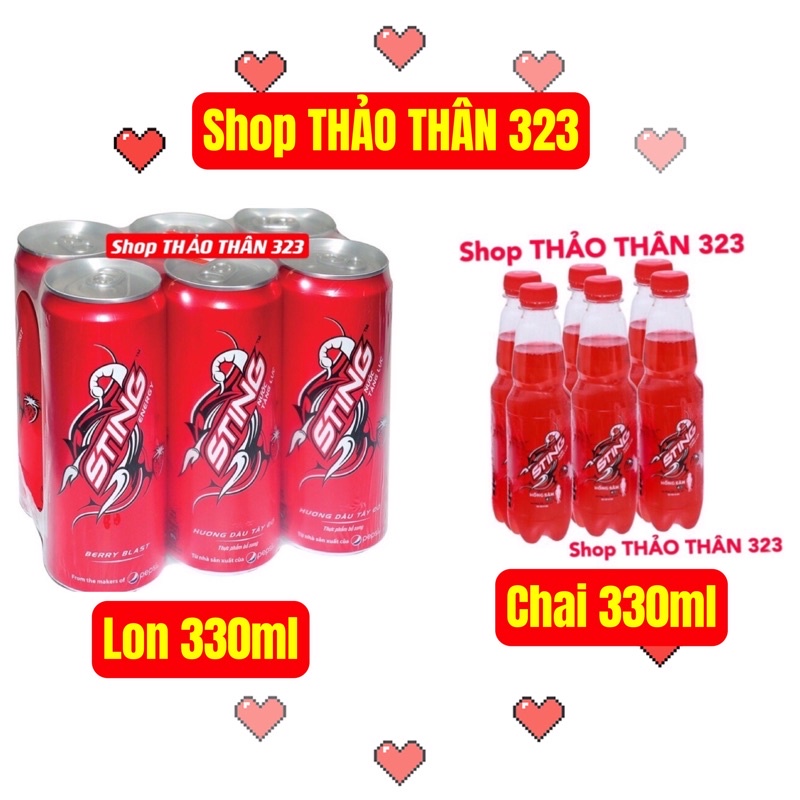 ❤Nước Tăng Lực Sting Chai 330ml (1lốc x6 chai)