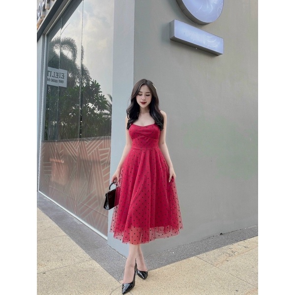ĐẦM LƯỚI BI CÚP XOÈ 2 DÂY (hình sàn thật)