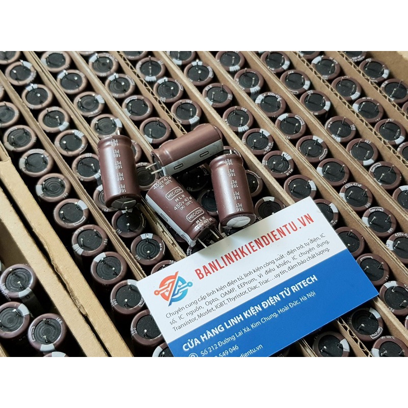 Tụ hóa 47uF 450V MEC-CON 16×31.5mm