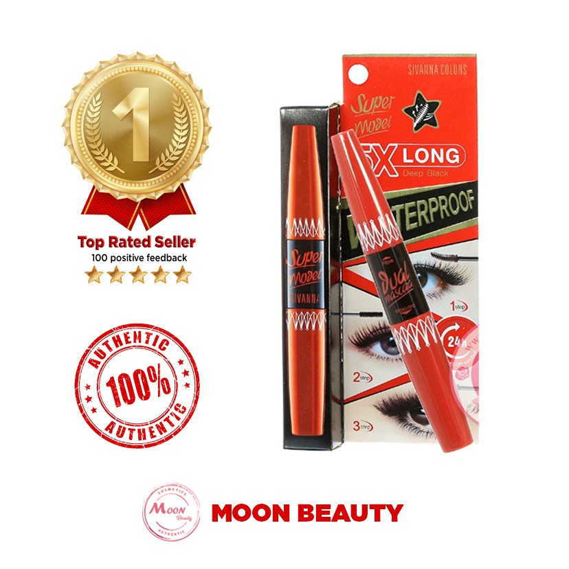 ⚜️FREESHIP⚜️ MASCARA 2 ĐẦU NỐI MI SIVANNA SUPER MODEL 5X LONG