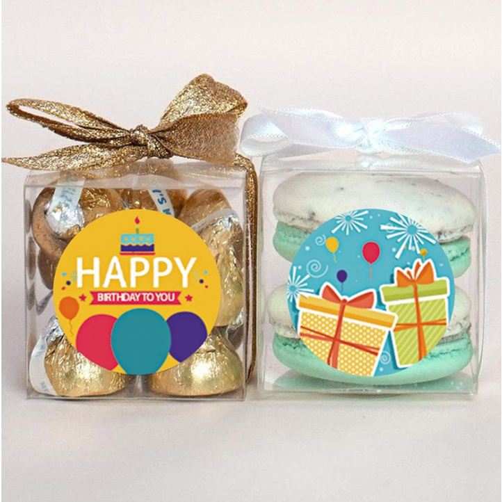 Sticker Happy Brithday - Cuộn 500 tem dán Sticker Nhãn Dán  Sinh Nhật Vui Vẻ -Nhãn Dán Sổ, Thiệp, Gói Quà, Hộp Bánh