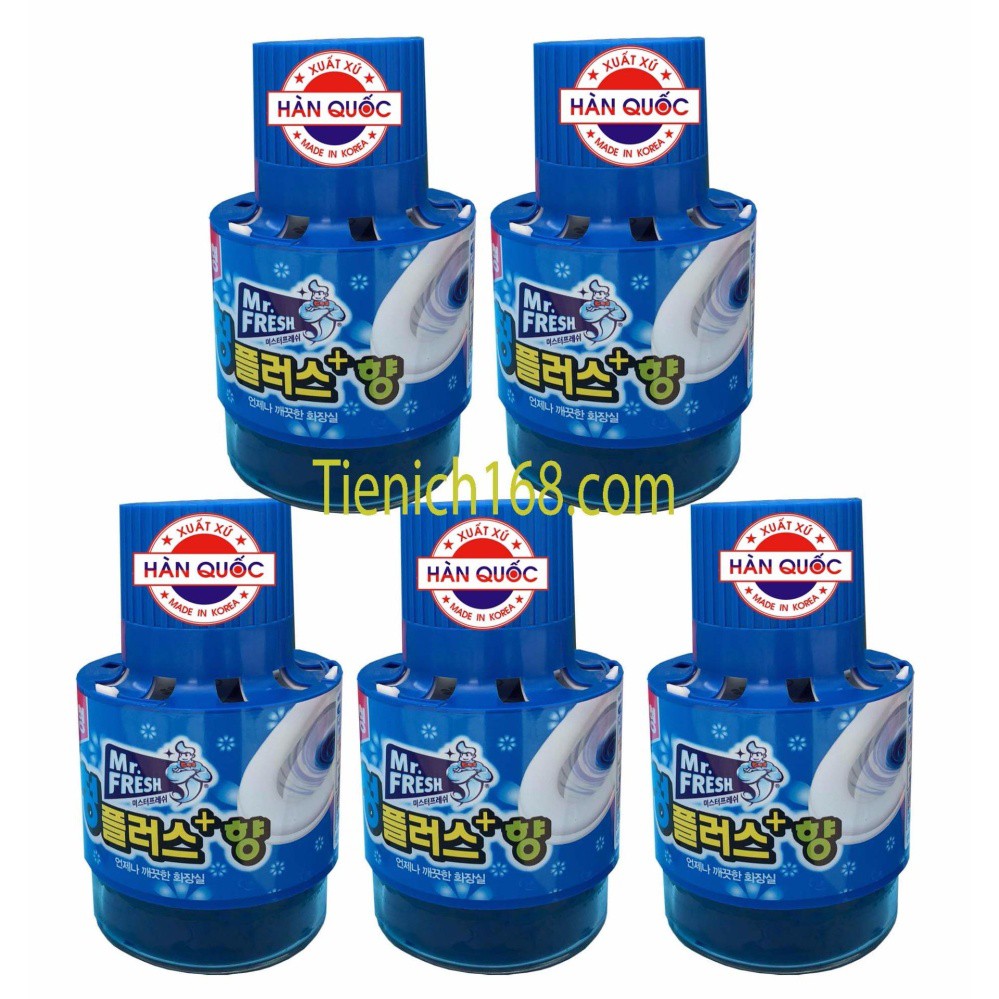 Bộ 5 Chai thả bồn cầu tự động làm sạch diệt khuẩn và làm thơm Mr.Fresh TI691