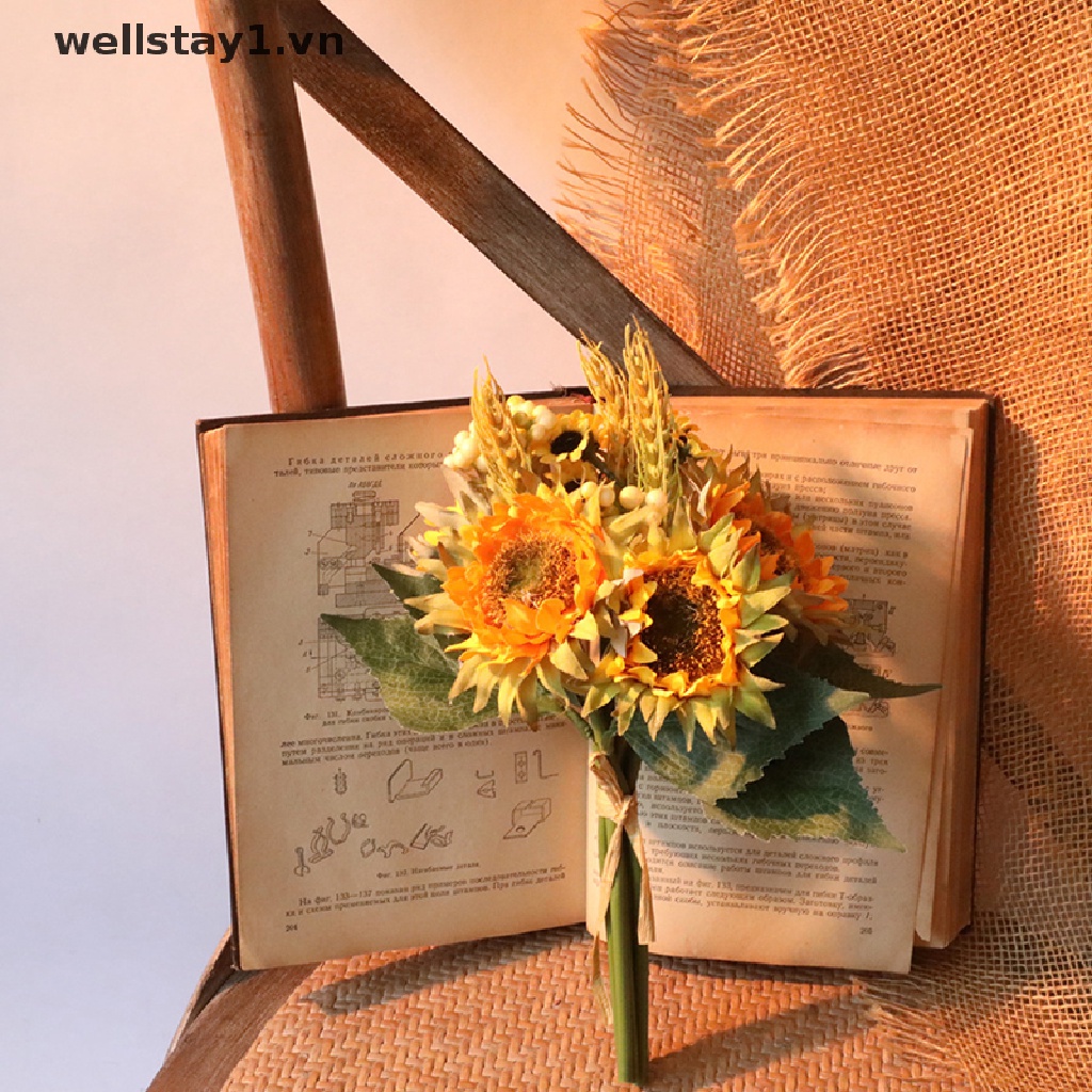 1 Bó Hoa Hướng Dương Giả Để Bàn Trang Trí