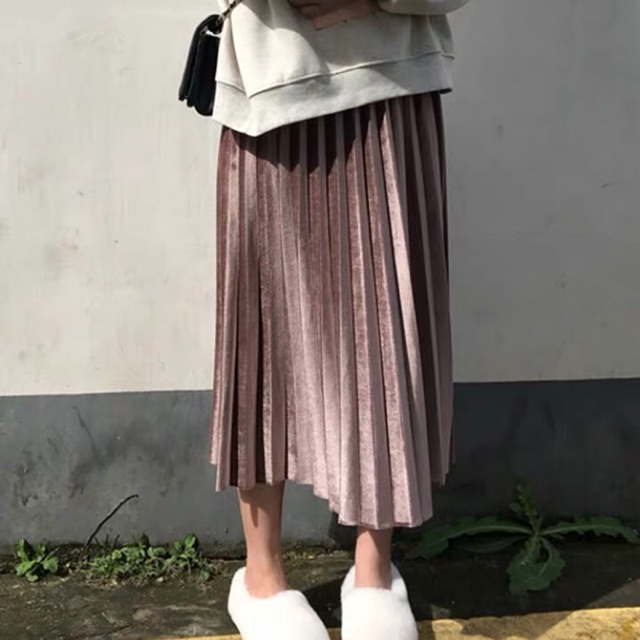 CHÂN VÁY NỈ NHUNG DÀY DẶN