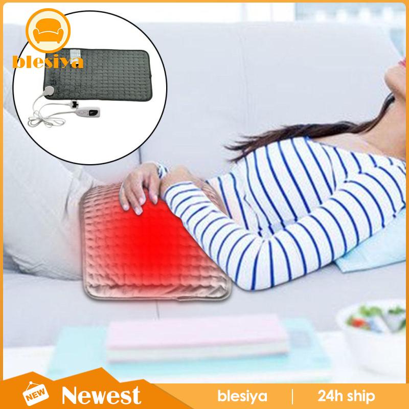 Đệm Sưởi Ấm Giảm Đau Lưng Chạy Điện 24x12 &quot;Phích Cắm UK Tiện Dụng