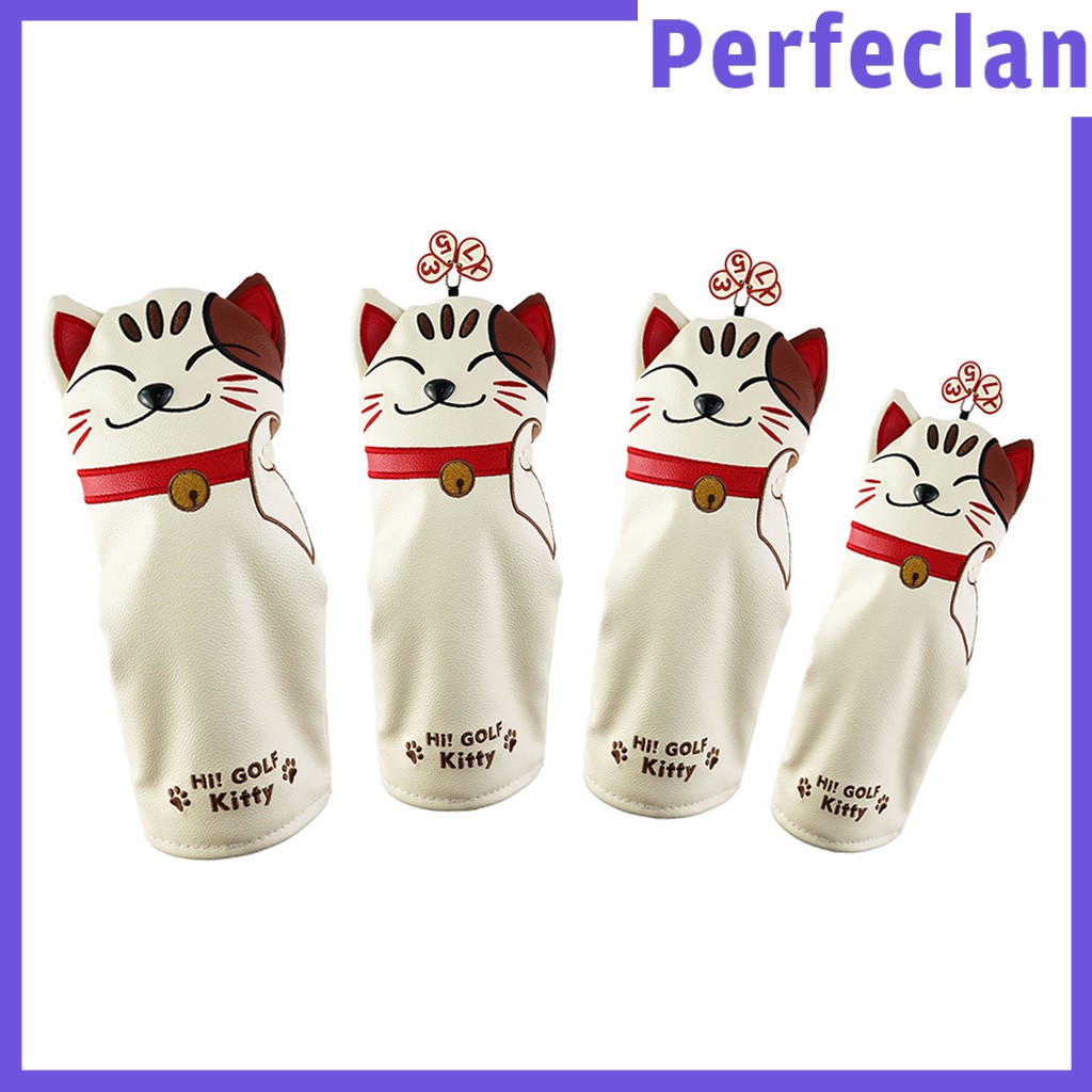 Bộ 4 Bọc Đầu Gậy Đánh Golf Họa Tiết Hoạt Hình Dễ Thương