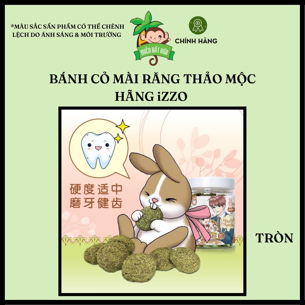 Mài răng thỏ, bọ - Bánh cỏ mài răng thảo mộc chính hãng iZZO nhiều hình dạng dành cho thỏ, bọ, hamster, sóc, bắc mỹ,...
