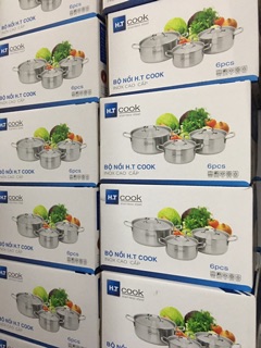 🧸 BỘ 3 NỒI INOX  HT . COOK 👍