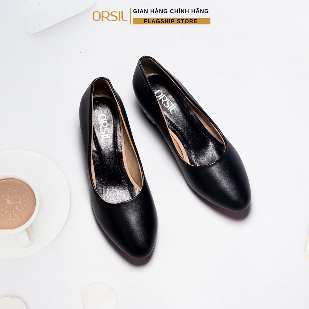 Giày cao gót nữ ORSIL 5 phân màu đen