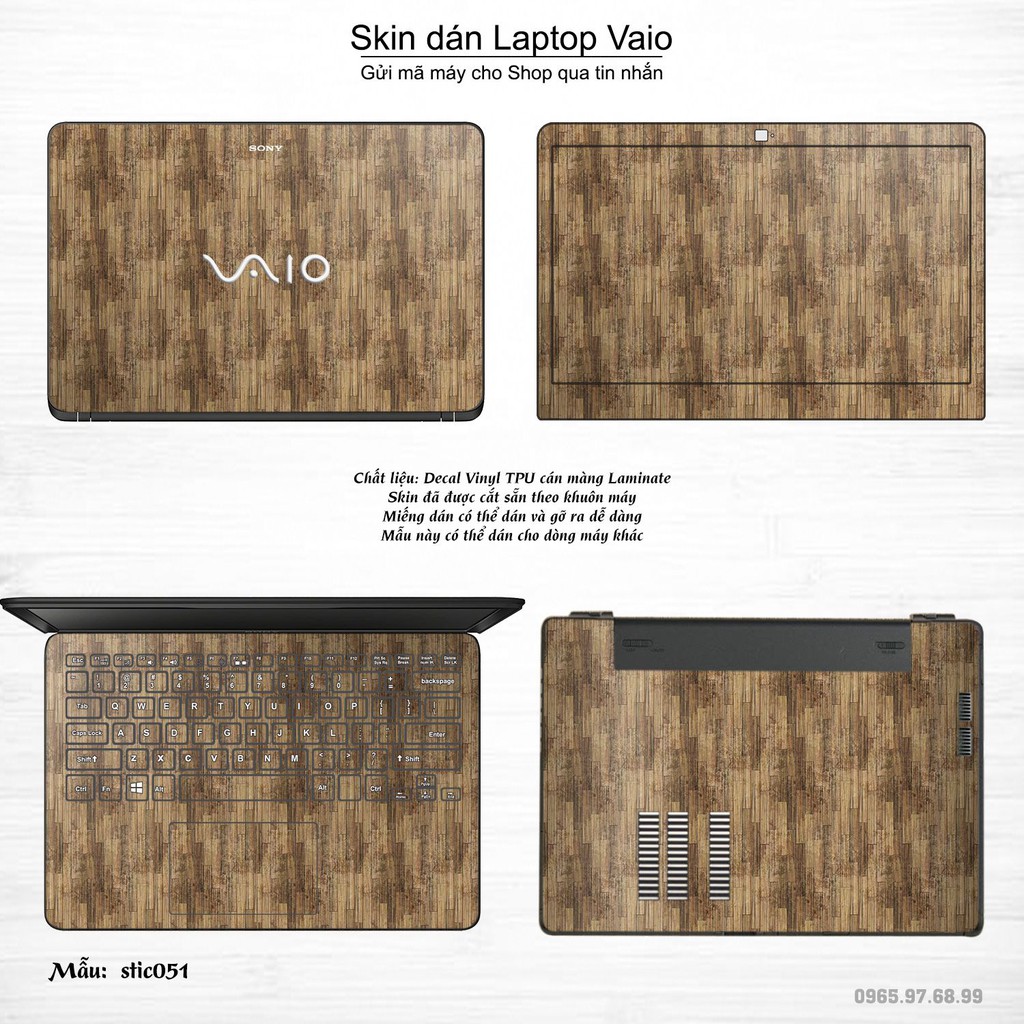Skin dán Laptop Sony Vaio in hình Hoa văn sticker nhiều mẫu 9 (inbox mã máy cho Shop)