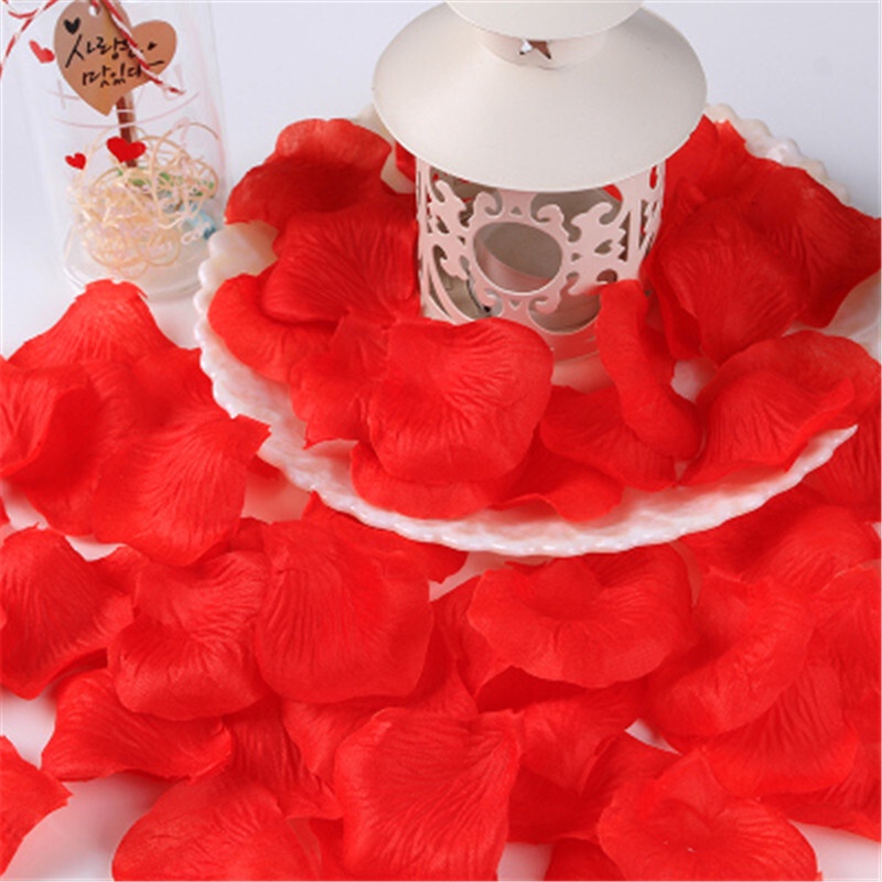 Bịch 100 cánh hoa hồng giả trang trí phòng cưới