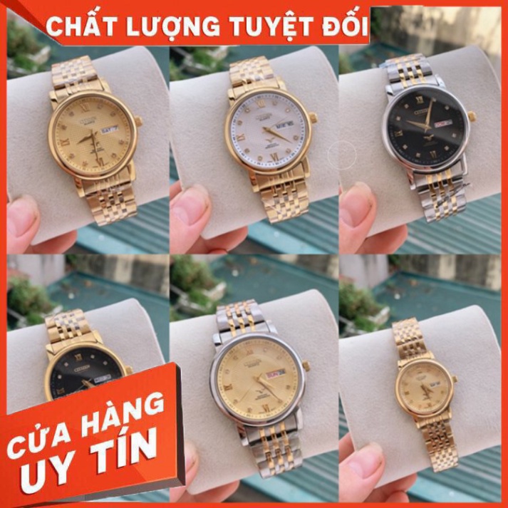 Đồng Hồ Nam citizen Sapphire CZ021 Case 38mm Mặt caro Cọc đá Máy Pin Nhật