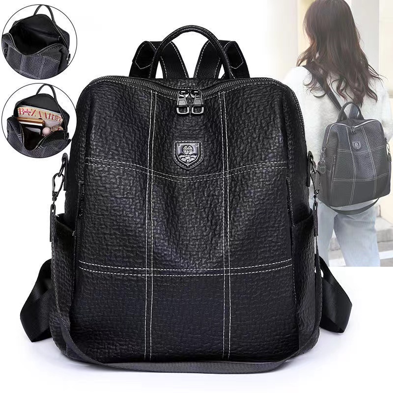 Balo Da PU Cỡ Lớn Phong Cách Hàn Quốc Cho Nữ Sinh