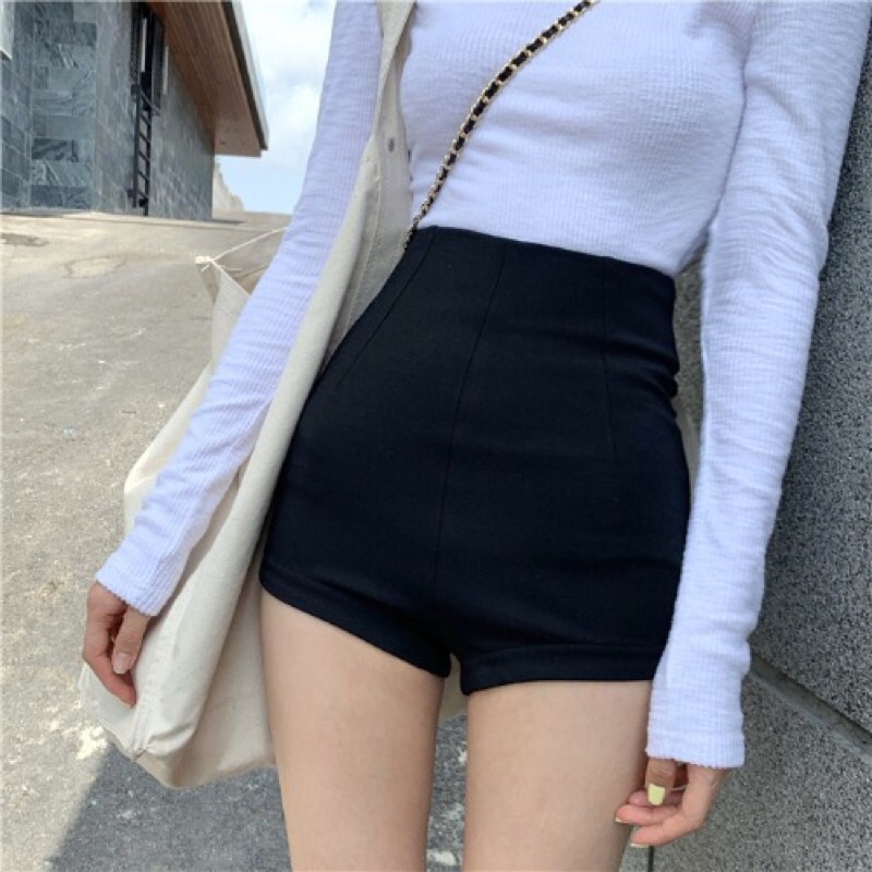 Quần đùi cạp cao