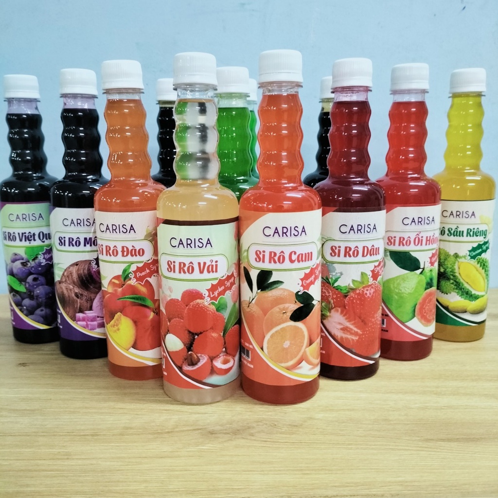 Xả HSD 09.2023 Siro Carisa Chai 500ml - Siro Làm Trà Trái Cây, Trà Sữa, Làm Bánh, Thạch Rau Câu