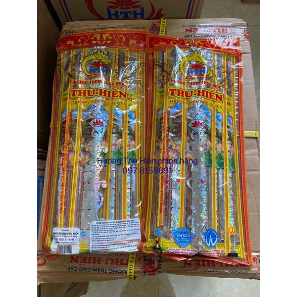Hương thảo mộc Thu Hiền cao cấp dài 38cm, hương cuốn tàn, đậu tàn trắng.