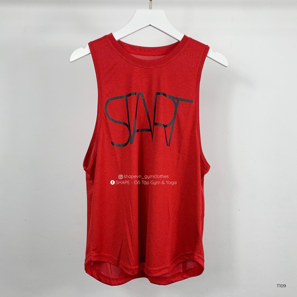 Mẫu tanktop chữ Start tập gym cho nữ đẹp [T109]