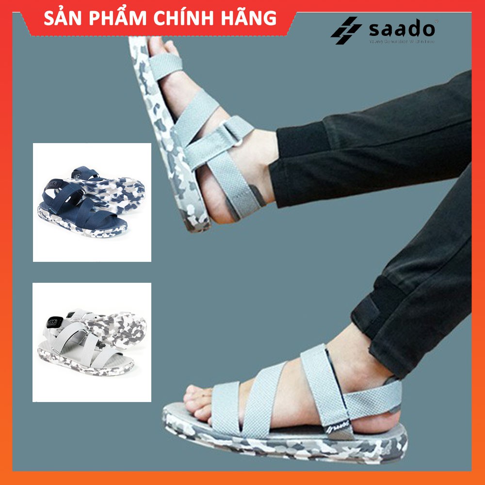 Sandal Saado nam nữ chất lính CL02, CL03, Dép quai hậu đế rằn ri nhẹ bền, không hôi chân