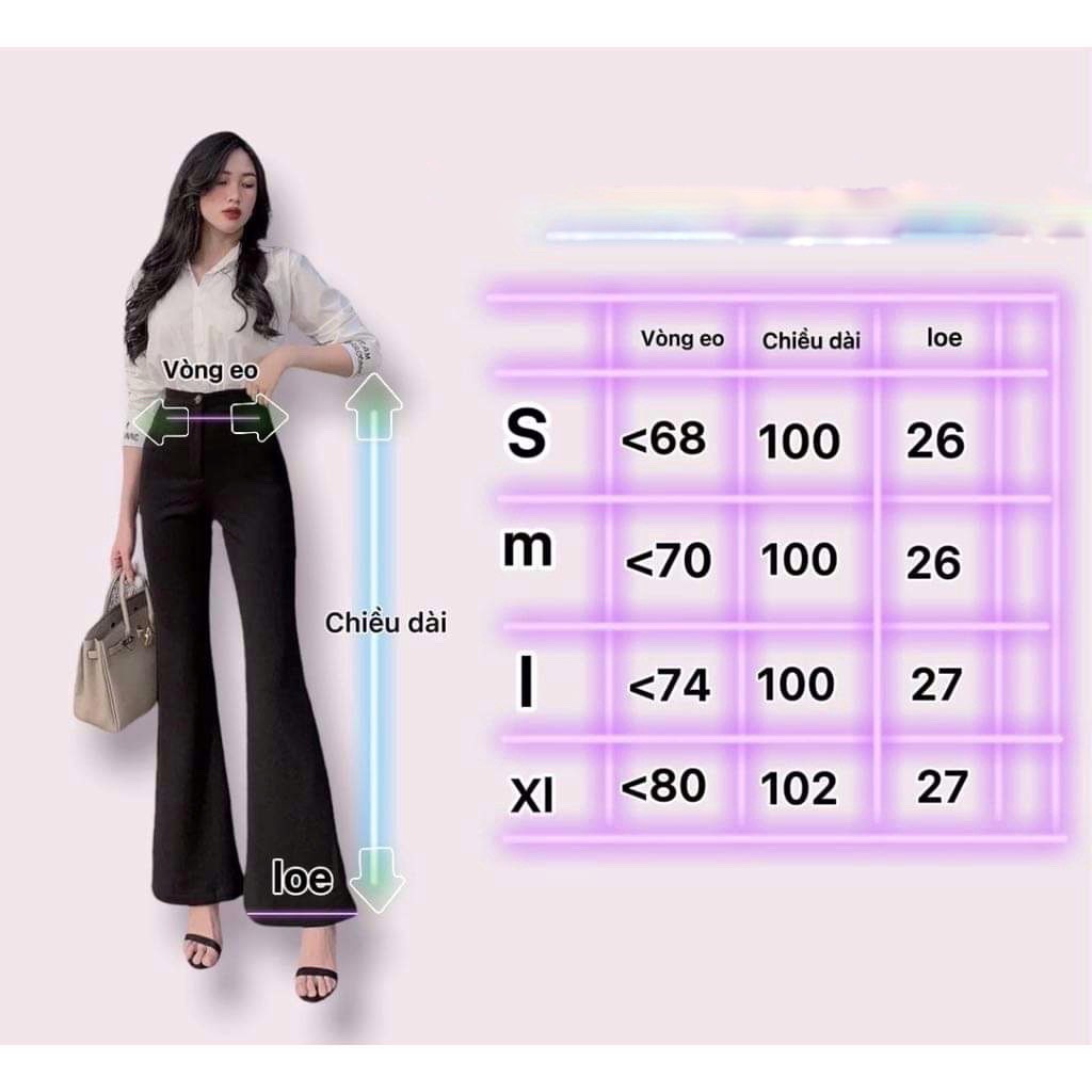- Quần vải ống loe - QD03 - jannahouse