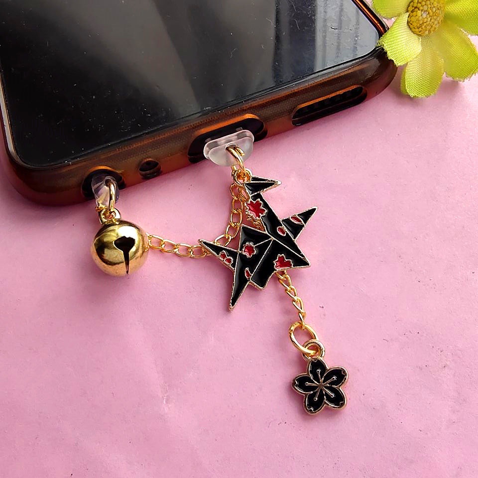 Phích Cắm Chống Bụi Hình Hạc Giấy Dễ Thương Dành Cho Cổng Sạc Tai Nghe