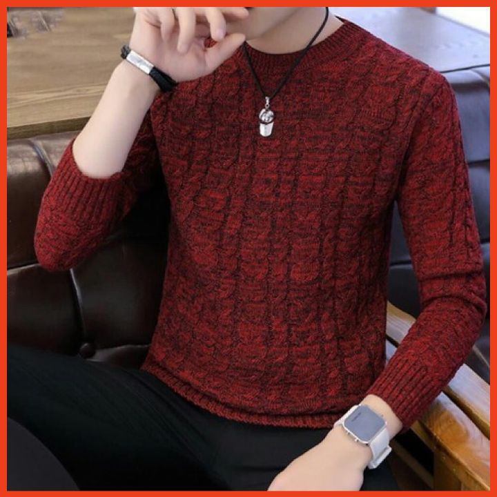 Áo Len Nam Đẹp Cổ Tròn Phong Cách Hàn Quốc Thời Trang Thu Đông