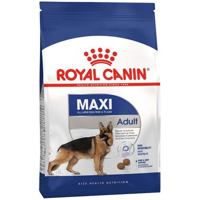 4kg ROYAL CANIN MAXI ADULTROYAL CANIN MAXI ADULT Dành cho chó (cân nặng từ 25 - 44 kg) trong lứa tuổi Adult từ 15 tháng