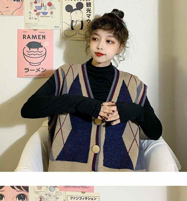 Áo khoác len không tay cổ chữ V phong cách Hàn Quốc | BigBuy360 - bigbuy360.vn