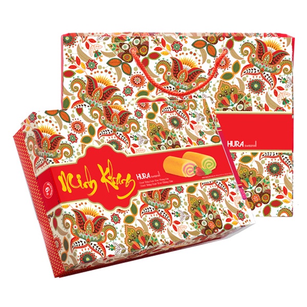 Bánh bông lan cuộn Minh Khang hộp 396g Bibica