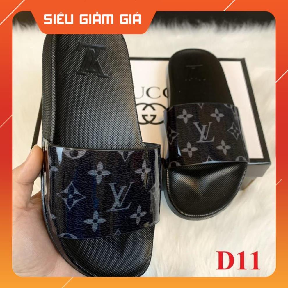 [ giá rẻ bất ngờ ]Dép nam LV 💖𝐅𝐑𝐄𝐄𝐒𝐇𝐈𝐏💖dép quai ngang LV , dép nam đế cao su Full size Nam mã DG11