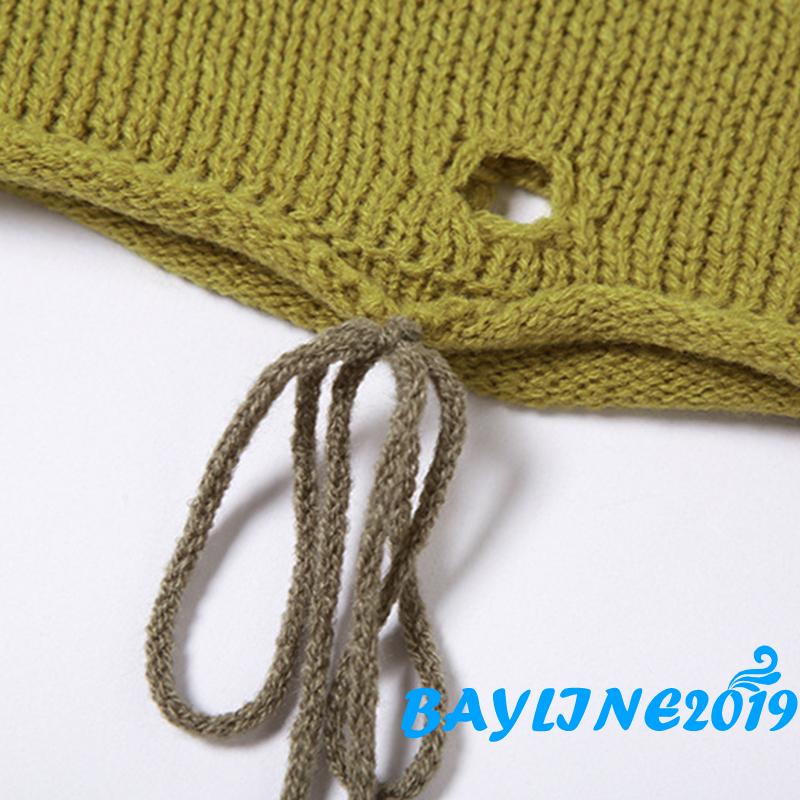 Áo Croptop Trễ Vai Tay Dài Thiết Kế Rách Cá Tính Cho Nữ