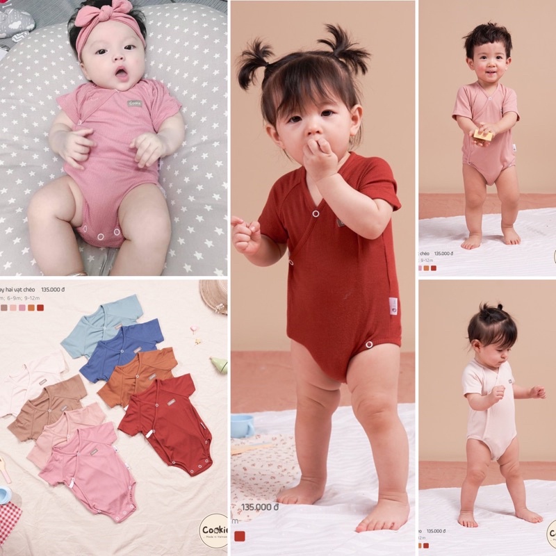 Cookie - Body chip cộc tay cotton tăm mềm, mát