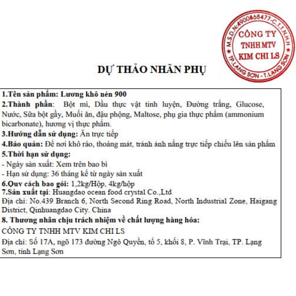 Lương khô 3 sao hộp sắt 1,2kg