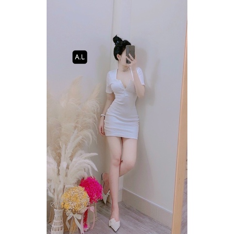 [Siêu Hot] Váy Body Xốp Nhăn Tay Cộc Sexy 4 Màu Có Ảnh Thật Kèm Video