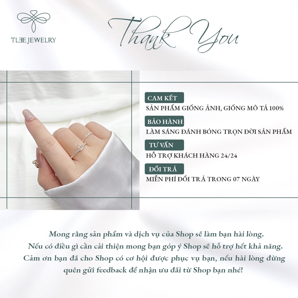 Nhẫn bạc nữ TLEE vương miện mini xinh xắn NCJ A0116