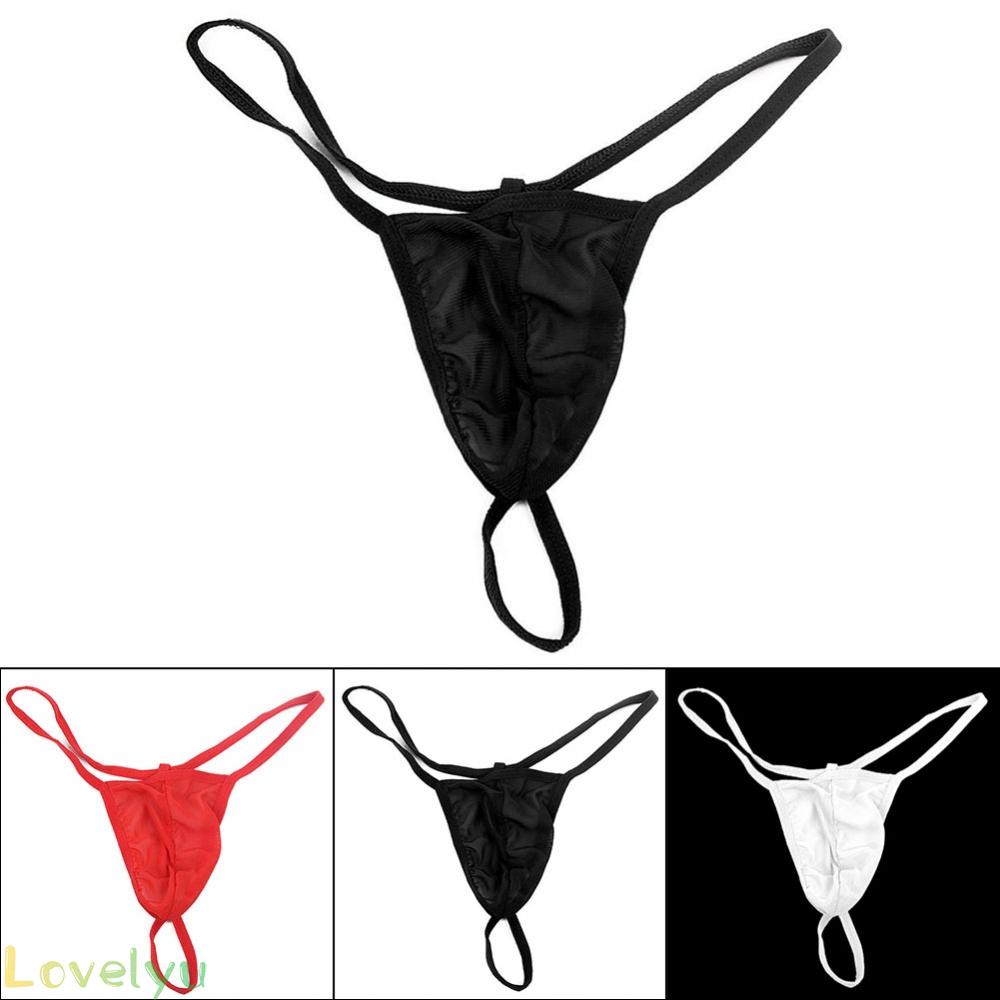 ◀READY▶3pcs male sexy underwear Men G-string Thongs Mesh Underwear T-back Briefs Bikini Underpants Spandex# Good Quality