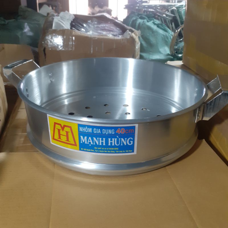 Ngăn xửng hấp bánh bao size 46 nhôm Mạnh Hùng/ Hấp hải sản/ Hấp rau củ quả