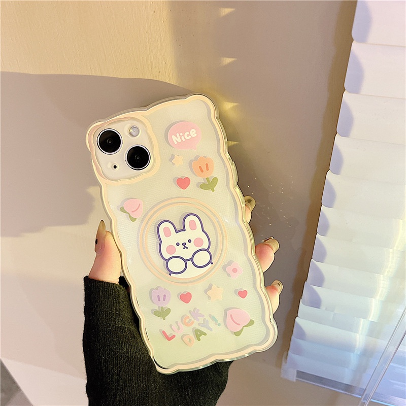 Ốp Điện Thoại Hình Thỏ Hoạt Hình Cho iphone 13Promax 12 / 11 / xs / 6 / 7 / 8 / PLUS / 14MAX