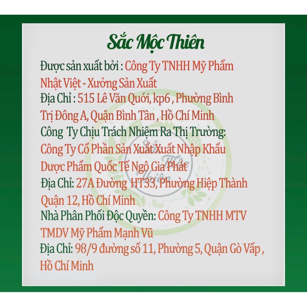 Sắc Mộc Thiên Combo Siêu Tốc Sắc Mộc Thiên - Cải Thiên Tận Gốc Mụn, Thâm Nám, Tàn Nhang, Sẹo Rỗ