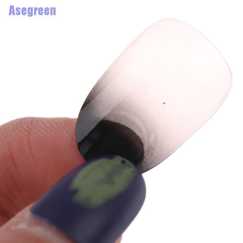 (Hàng Mới Về) Bộ 24 Móng Tay Giả Màu Đen gradient Thời Trang
