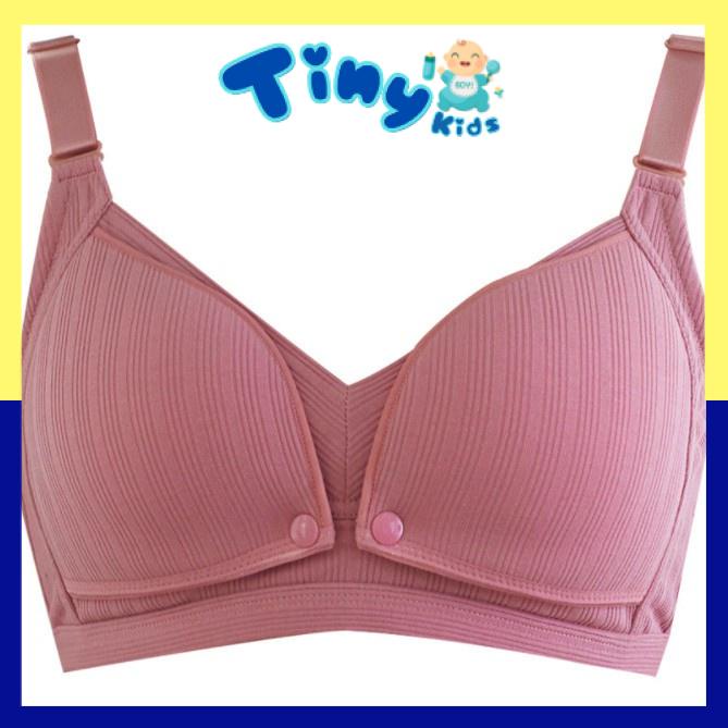 Áo lót bầu cho con bú sau sinh chống chảy xệ có cúc bấm trước, không gọng, đồ lót bầu - AL11 - Tiny Kids