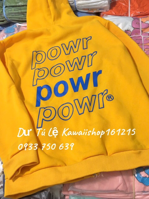 Áo khoác nỉ powr unisex clip ảnh thật dày dặn nam nữ form rộng oversize | BigBuy360 - bigbuy360.vn