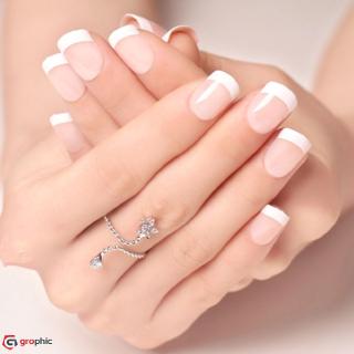 Bộ 24 móng tay giả ngắn tròn đẹp như thật