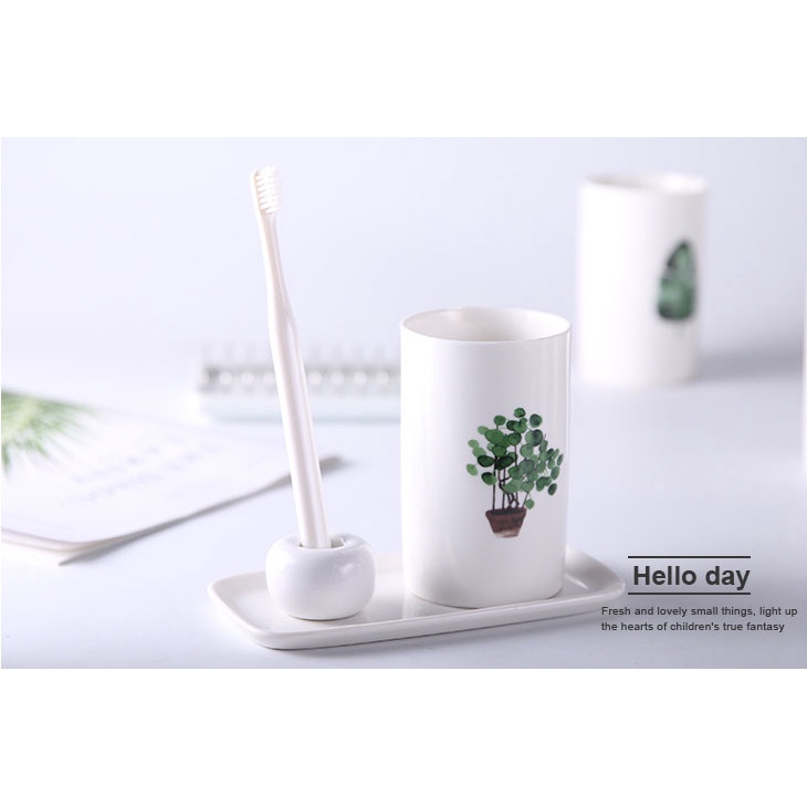 Bộ chén dĩa bát đĩa hình cây xanh cao cấp