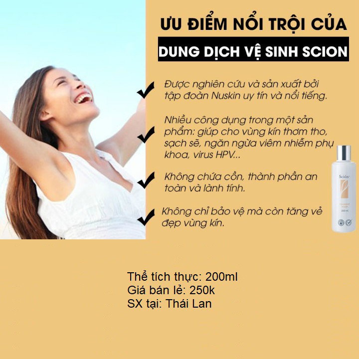 Dung dịch vệ sinh phụ nữ Scion Feminine Wash cân bằng độ pH tự nhiên, khử mùi mang lại cảm giác tươi mát, tự tin