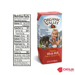 Sữa hữu cơ Organic Valley 200ml