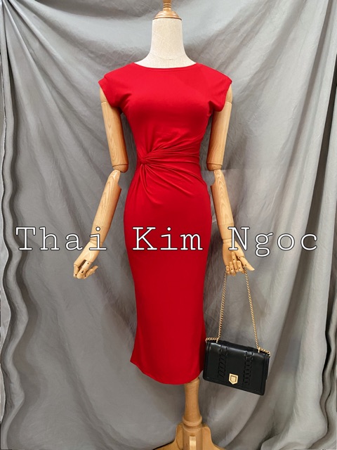 Đầm dáng ôm thun xoắn eo | BigBuy360 - bigbuy360.vn