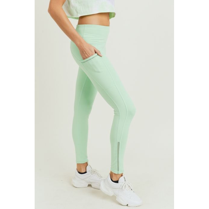 Legging lửng mắt cá túi hông viền lưới